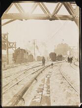 [New York City and Harlem River Rail Road, looking south toward 42nd Street and old Grand Central Depot.]