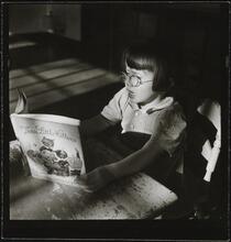 Orphanage [Girl reading.]