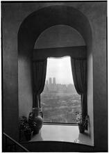 Hugh Baker [residence]. View out stairhall window.