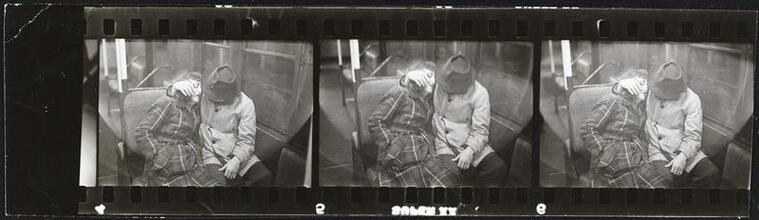 Life and Love on the New York City Subway [Couple sleeping on a subway.]