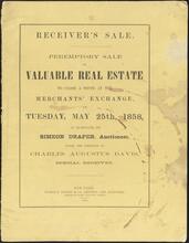 Receiver's Sale. Peremptory Sale of Valuable Real Estate to Close a Trust, at the Merchants' Exchange