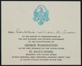 Commemoration of the One Hundred and Fiftieth Anniversary of the Inauguration of George Washington as the First President of the United States