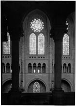 Riverside Church. Stained glass windows from triforium.
