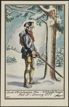 Scout - 6th Continentals, Mass. - Whitcomb's Rangers Fort Ti - January 1777.