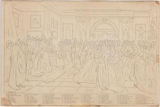 Reception of Martha Washington [B. Key to those present at the ball.]