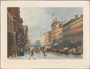 New-York. Winter Scene in Broadway