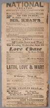 This evening, Wednesday, September 18, will be acted the comedy of "The Love Chase"