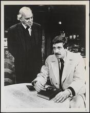 [Barnard Hughes as Da and Brian Murray as Charlie Now in "Da".]