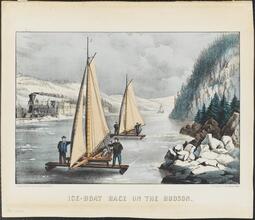 Ice - Boat Race on the Hudson.