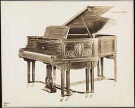 Pianos, Steinway Duo Art Design #3015, Style W.R. Adams Period, Mahogany Brown.