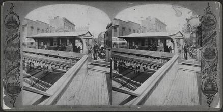 Elevated train station.