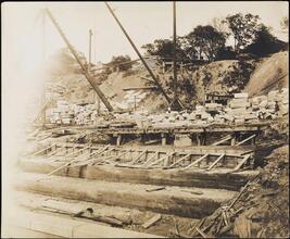 Riverside Drive Extension, Looking from the Base of Shelter House at 157th Street Towards the Bank.