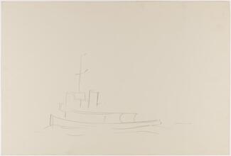 Sketch of tugboat.