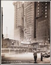 41st St. Elevation - Lookinig N.E. [Lincoln Building construction.]