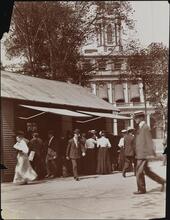 Park Row, City Hall Park, Strauss Milk Station.