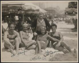 [Sophie Tucker with two couples in Atlantic City.]