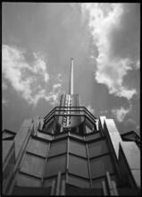 [60 Wall Street. Cities Service Company. Exterior detail, aluminum observatory.]