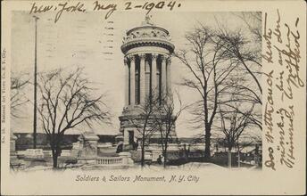 Soldiers & Sailors Monument, N.Y. City.