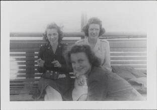 [Crew members on deck of ship.]