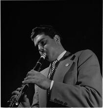 Swing Band Contest Sponsored by LOOK [Man playing the clarinet.]