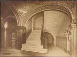 [New Amsterdam Theatre. Interior, stairs.]