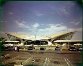 [TWA terminal at John F. Kennedy Airport.]