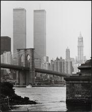 [View looking west over the East River toward Lower Manhattan from what is now Brooklyn Bridge Park, Brooklyn.]