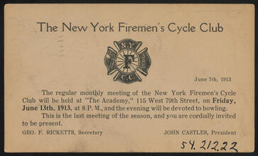 The New York Firemen's Cycle Club