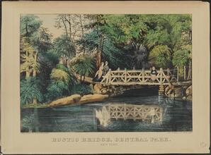 Rustic Bridge, Central Park. New York.