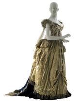 [Fancy dress ensemble, "Electric Light," worn by Mrs. Cornelius Vanderbilt at the 1883 Vanderbilt Ball]