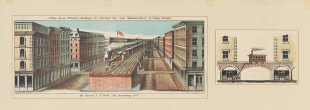 A Plan for an Elevated Railway for New York City, from Chambers Street to Kings Bridge