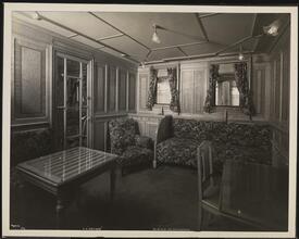 French Line, S.S. "Lafayette" (Later Named S.S. "Mexique") First Class, Suite 121 & 123 Sitting Room.
