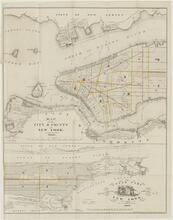 Map of the City & County of New York and Upper Part of the City & County of New York on a reduced scale.
