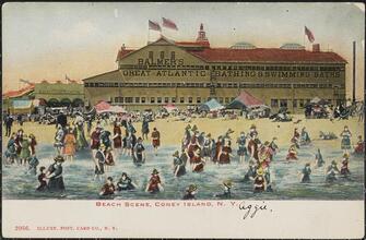 Beach Scene, Coney Island, N. Y.