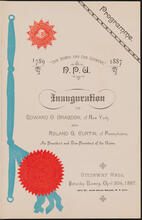Inauguration of Edward O. Bragdon, of New York, and Roland G. Curtin, of Pennsylvania As President and Vice-President of the National Provident Union