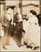 ["The Man Who Came Back" theater still.]
