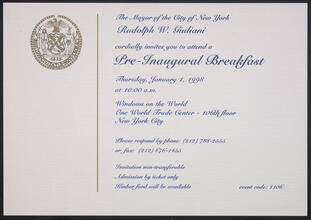 Pre-Inaugural Breakfast