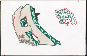 Graphic Subway Art [Page in Daze's black book.]