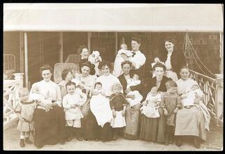 [Mothers with their babies.]