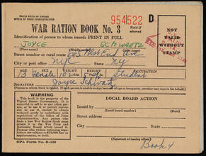 War Ration Book No. 3