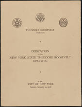 Dedication of the New York State Theodore Roosevelt Memorial