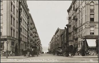 144th St., west from Amsterdam Ave, New York.