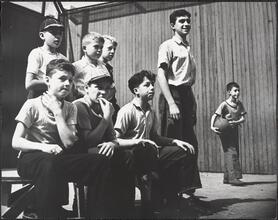 Children's Aid Society, Neighborhood Boys Watching a Game on Supervised Play.