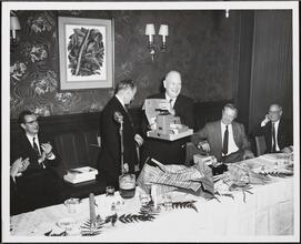 For 34 Years of Loyal Service - Eric S. Barron [Eric Barron at his retirement party.]