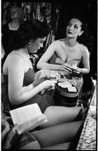 Show Girl [Rosemary Williams playing cards in the dressing room.]