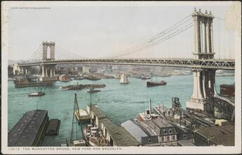 The Manhattan Bridge, New York and Brooklyn.