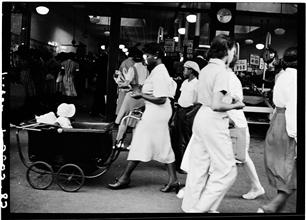 Mother with Baby Carriage, Harlem.
