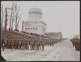 Monuments, Grant Monument Dedication. Gen. Grant's Statue on Horse.