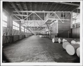 [Norwegian America Line, Upper Level, Looking Back from End of Pier Toward Entrance.]