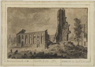 Ruins of Trinity Church, North Side 1776.